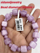 Natural crystal purple lithium Glow Bracelet Lavender Sugar Cube Single Circle Girl