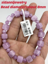 Natural crystal purple lithium Glow Bracelet Lavender Sugar Cube Single Circle Girl