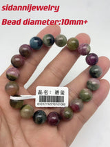 Natural Crystal Watermelon Tourmaline Bracelet One Picture Thing Red Green Tourm