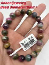 Natural Crystal Watermelon Tourmaline Bracelet One Picture Thing Red Green Tourm