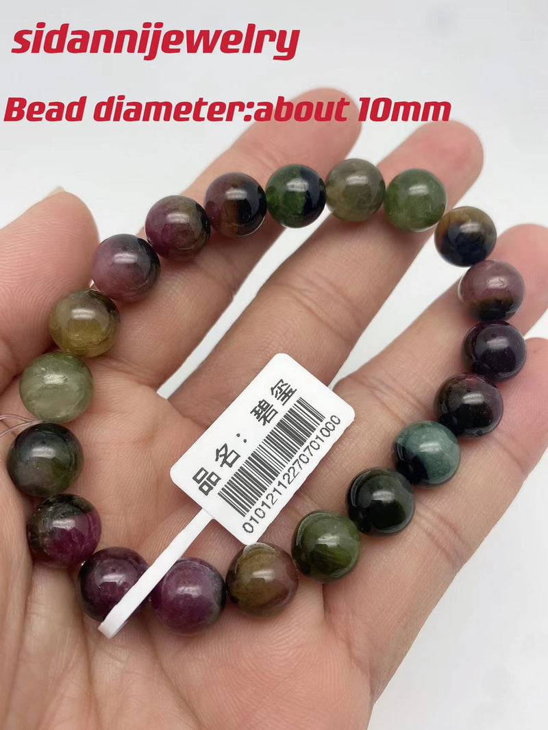 Natural Crystal Watermelon Tourmaline Bracelet One Picture Thing Red Green Tourm