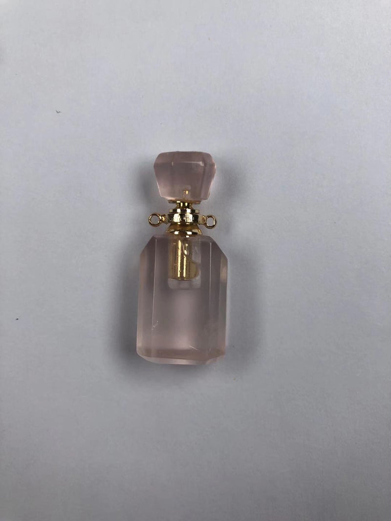 Natural crystal perfume bottle