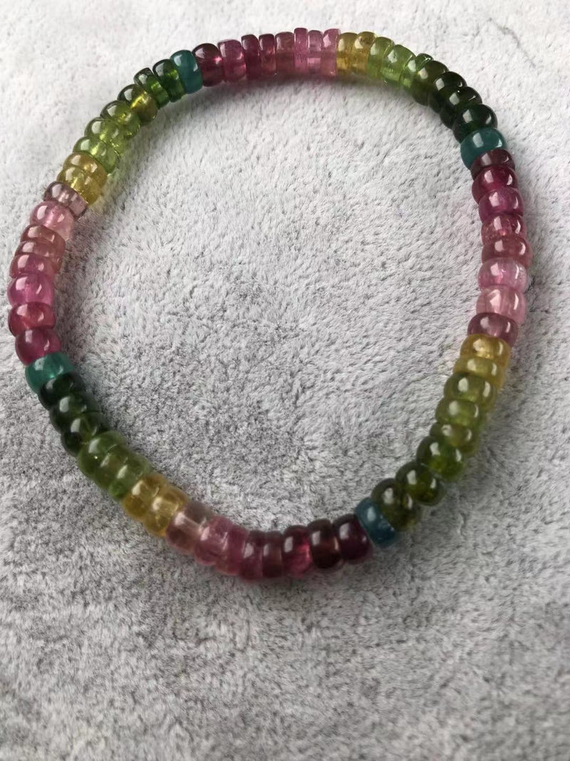 Natural Crystal Abacus Bead Tourmaline