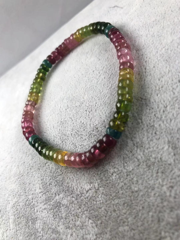 Natural Crystal Abacus Bead Tourmaline