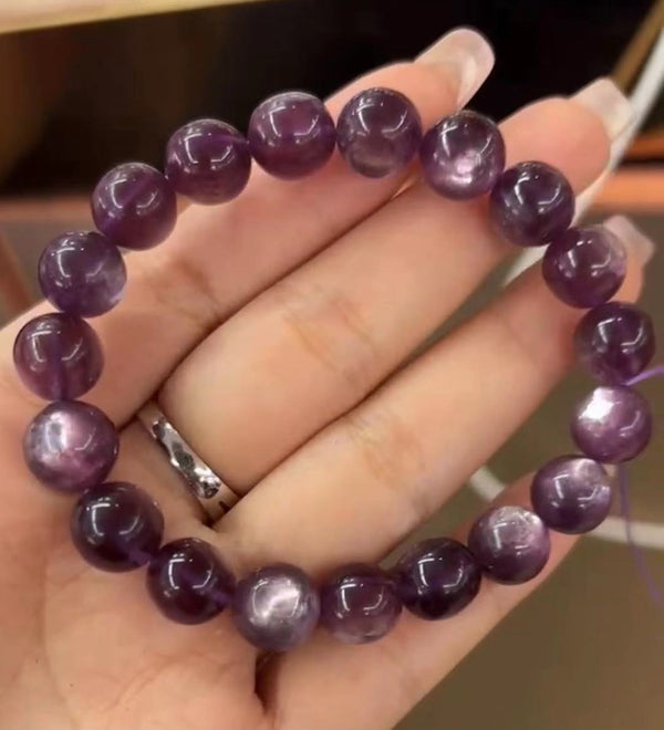 Natural crystal, amethyst ( 紫祖母晶）crystal bracelet