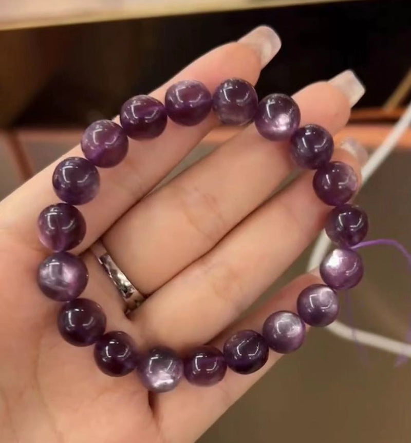 Natural crystal, amethyst ( 紫祖母晶）crystal bracelet