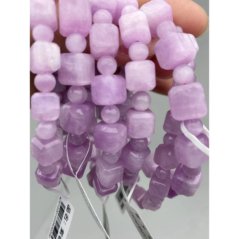 Natural crystal purple lithium Glow Bracelet Lavender Sugar Cube Single Circle Girl