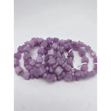 Natural crystal purple lithium Glow Bracelet Lavender Sugar Cube Single Circle Girl