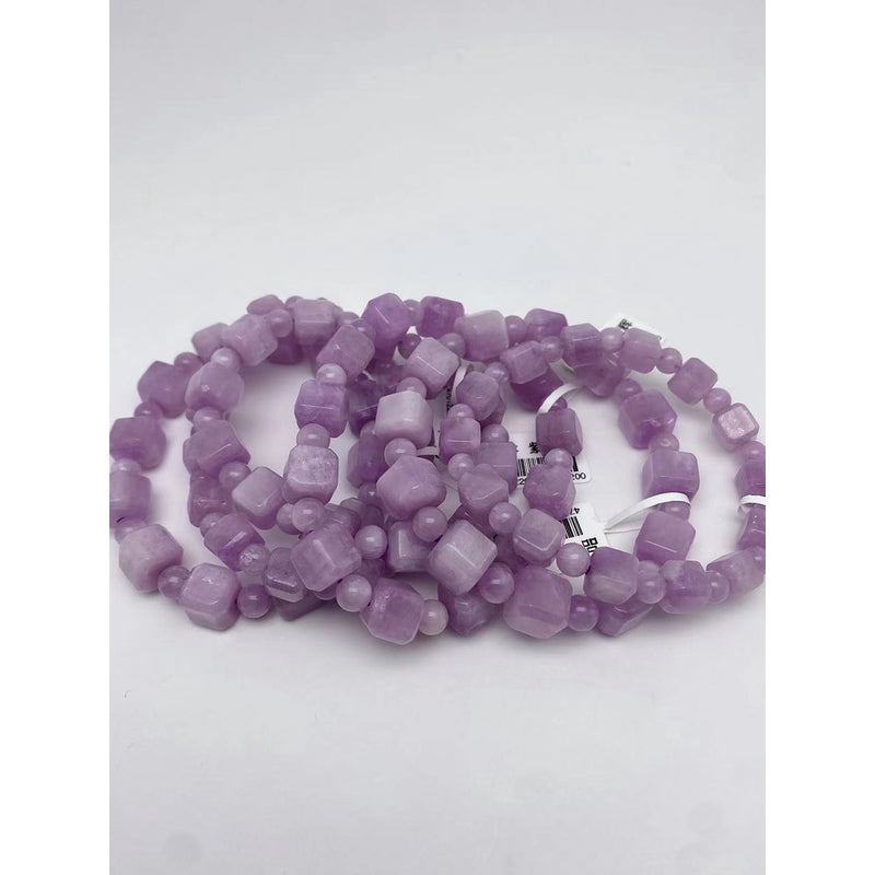 Natural crystal purple lithium Glow Bracelet Lavender Sugar Cube Single Circle Girl