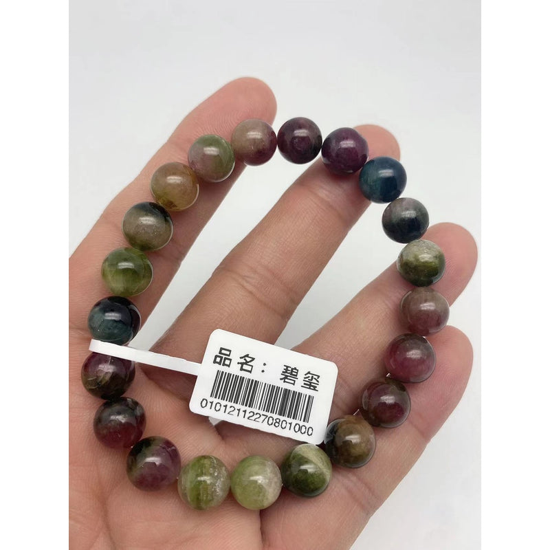 Natural Crystal Watermelon Tourmaline Bracelet One Picture Thing Red Green Tourm