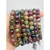 Natural Crystal Watermelon Tourmaline Bracelet One Picture Thing Red Green Tourm