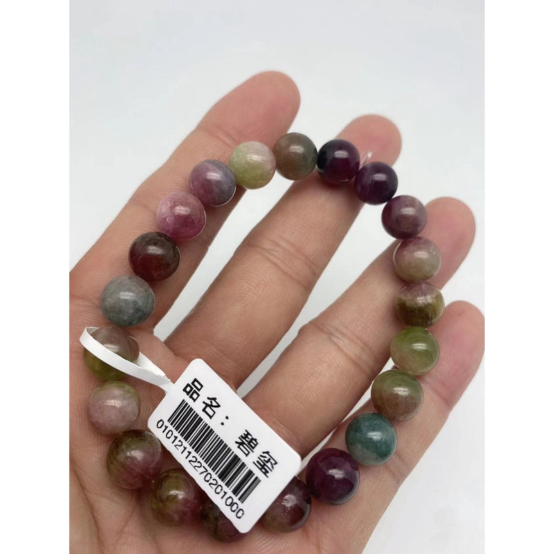 Natural Crystal Watermelon Tourmaline Bracelet One Picture Thing Red Green Tourm