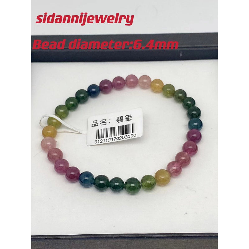 Natural Crystal Tourmaline Bracelet Single Circle Girls Jewelry One Picture Item